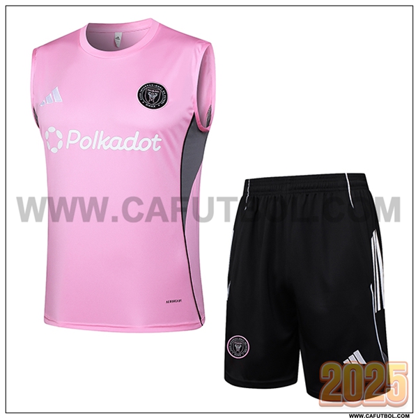 Camiseta Entrenamiento sin mangas Inter Miami CF Rosa/Gris 2025 2026