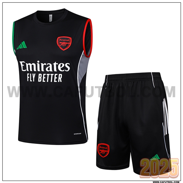 Camiseta Entrenamiento sin mangas Arsenal Negro/Gris 2025 2026