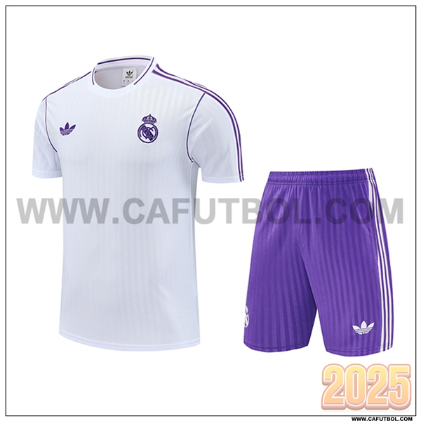Camiseta Entrenamiento Real Madrid Blanco/Violeta 2025 2026