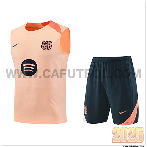 Camiseta Entrenamiento sin mangass FC Barcelona Naranja 2025 2026