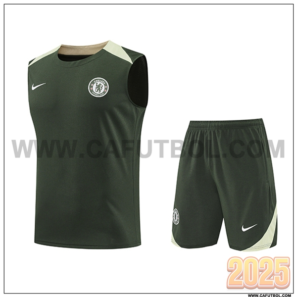 Camiseta Entrenamiento sin mangass FC Chelsea Verde 2025 2026