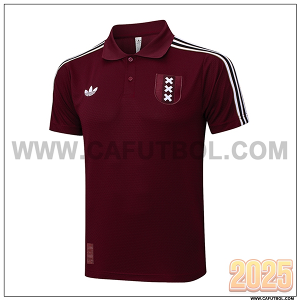 Camiseta Polo Ajax Rojo/Blanco 2025 2026