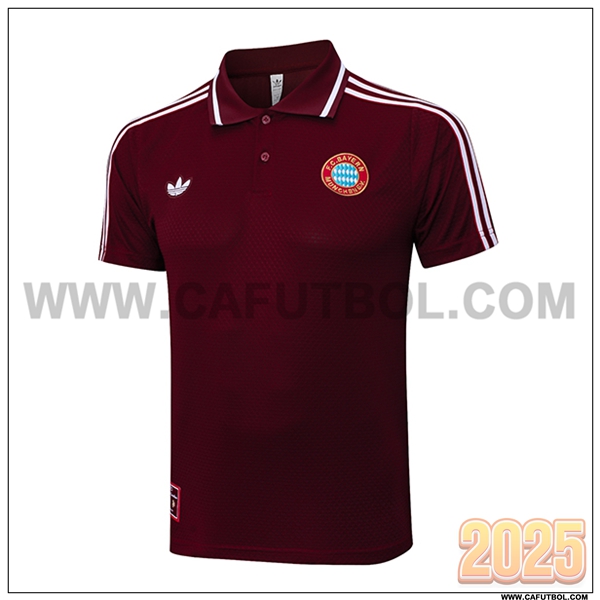 Camiseta Polo Bayern Munich Rojo/Blanco 2025 2026