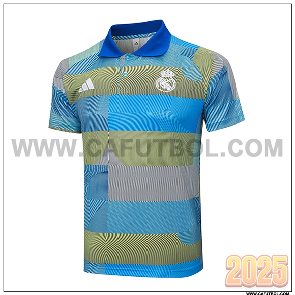 Camiseta Polo Real Madrid Azul/Verde 2025 2026