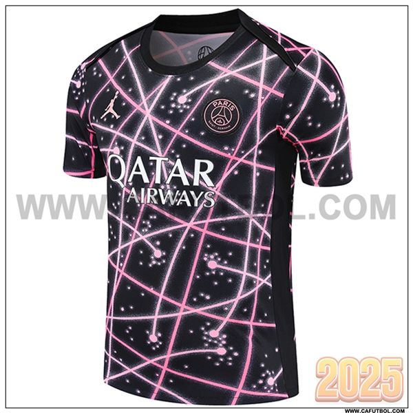 Camiseta Entrenamiento PSG Negro/Rosa 2025 2026