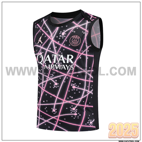 Chalecos De Futbol PSG Negro/Rosa 2025 2026 -02