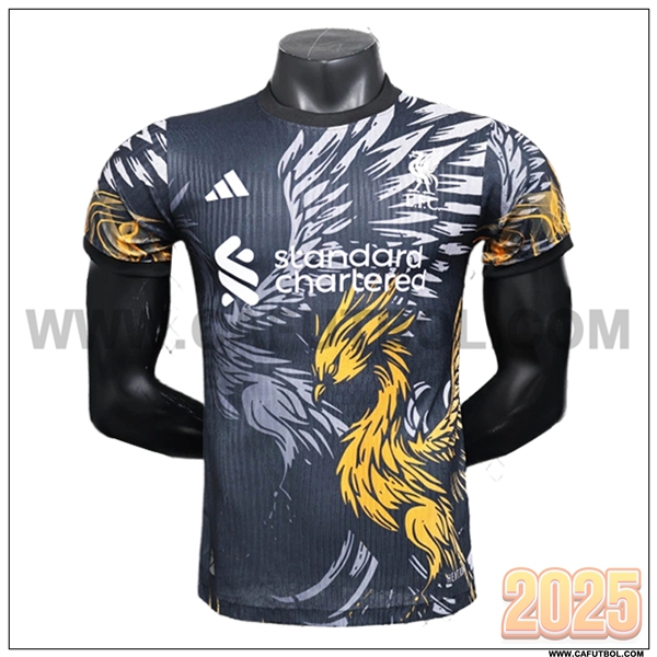 Camiseta Entrenamiento FC Liverpool Gris/Amarillo 2025 2026