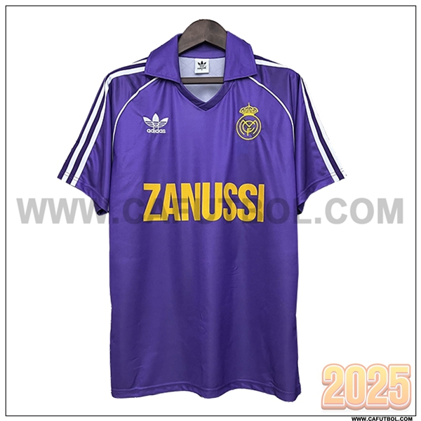 Segunda Camiseta de Real Madrid Purpura Retro 1984/1985