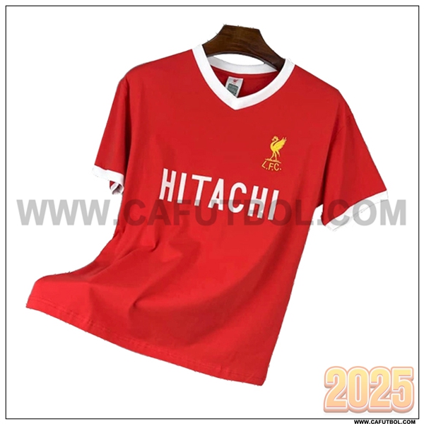 Primera Camiseta de FC Liverpool Rojo/Blanco Retro 1979