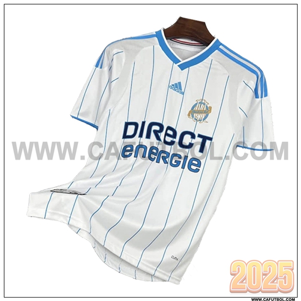 Primera Camiseta de Marsella Blanco Retro 2009/2010