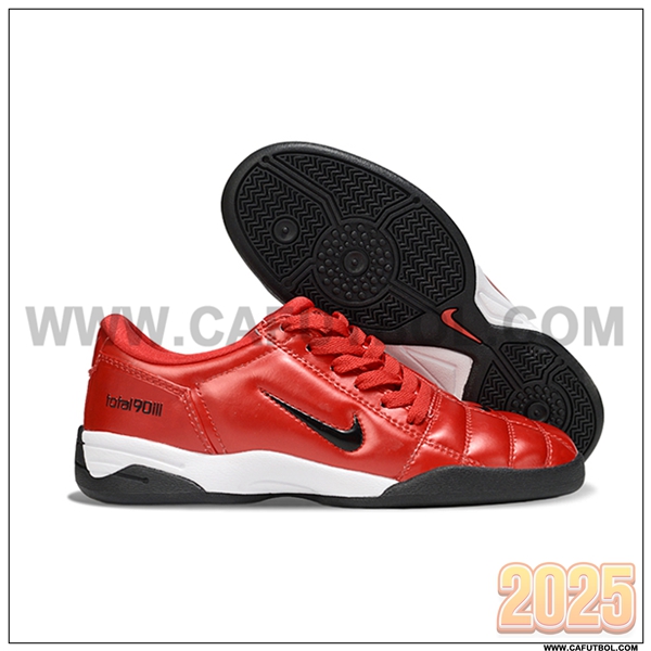 Nike Botas De Fútbol T90 IC Rojo/Negro -02