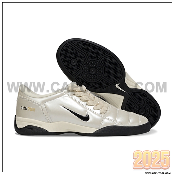 Nike Botas De Fútbol T90 IC Beige/Negro