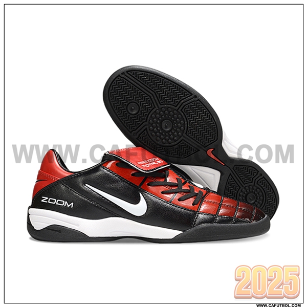 Nike Botas De Fútbol T90 TF Negro/Rojo/Blanco