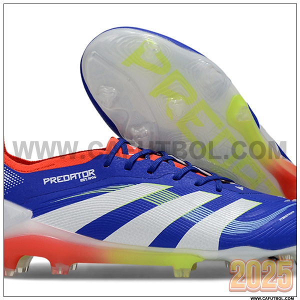 Adidas Botas De Fútbol 25 Predator Elite FG Azul/Blanco/Naranja