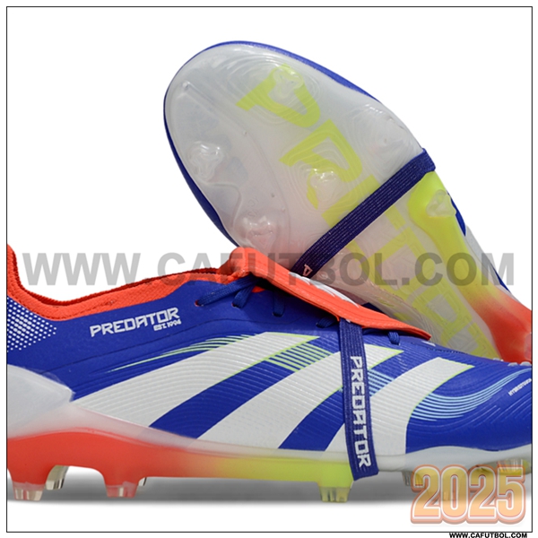 Adidas Botas De Fútbol 25 Predator Elite Tongue FG Azul/Blanco/Naranja