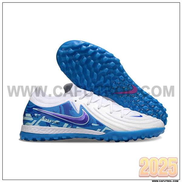 Nike Botas De Fútbol Phantom GX II EliteTF Blanco/Azul/Violeta