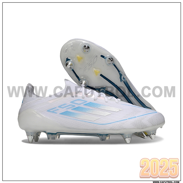 Adidas Botas De Fútbol F50 Elite SG Blanco/Azul