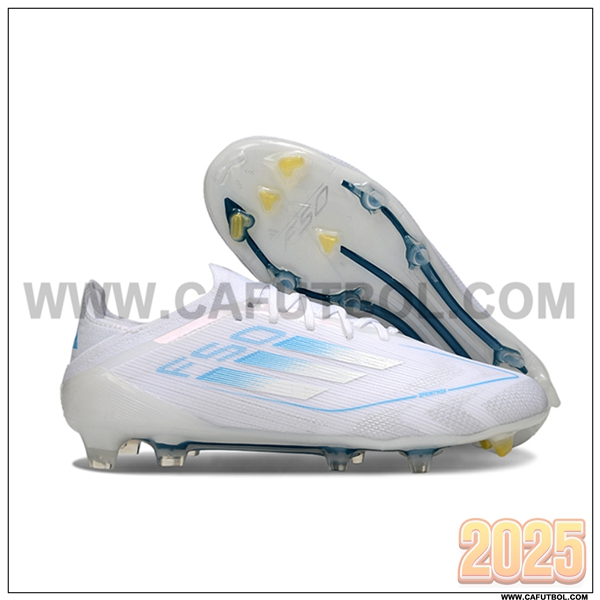 Adidas Botas De Fútbol F50 Elite FG Blanco/Azul