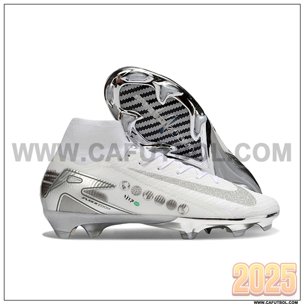 Nike Botas De Fútbol Air Zoom Mercurial Superfly IIX Elite FG Blanco/Gris
