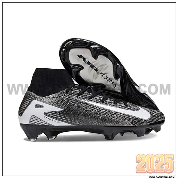 Nike Botas De Fútbol Air Zoom Mercurial Superfly IIX Elite FG Negro/Gris/Blanco
