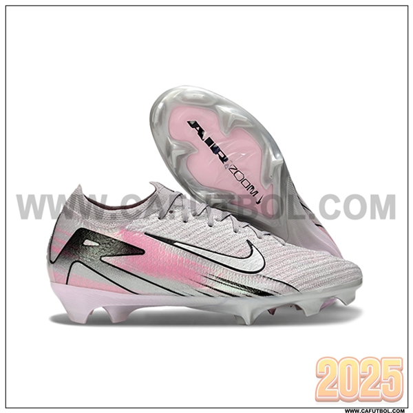 Nike Botas De Fútbol AIR Zoom Mercurial Vapor 16 Elite XXV FG Gris/Negro/Rosa