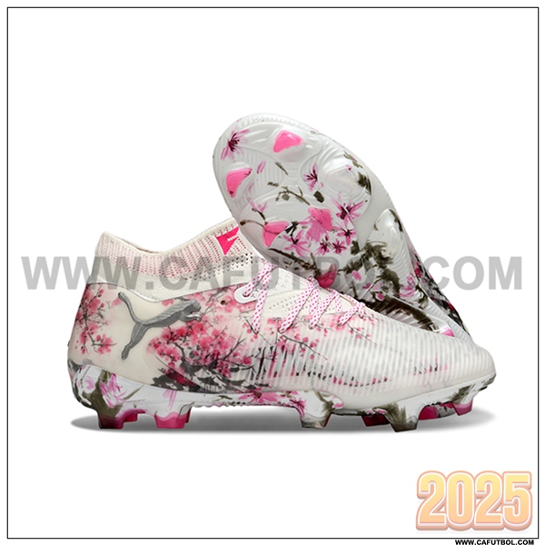 PUMA Botas De Fútbol FUTURE 8 ULTIMATE FG/AG Blanco/Rosa/Gris -02
