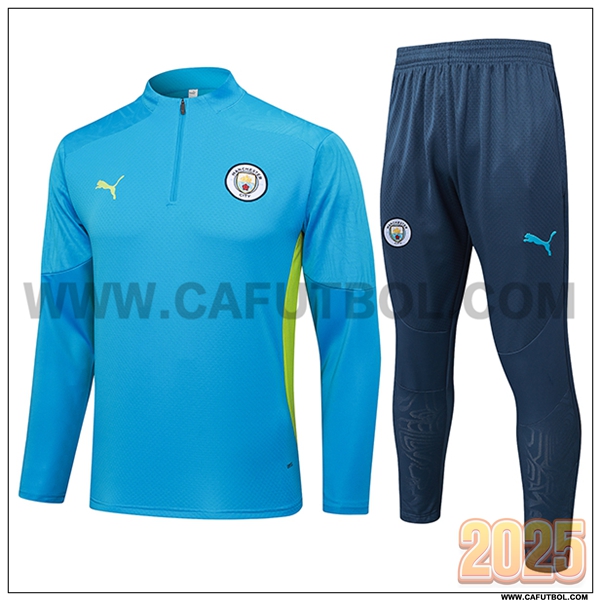 Chandal de Futbol Manchester City Azul/Verde 2025 2026