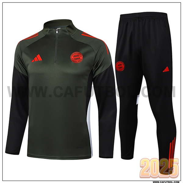 Chandal de Futbol Bayern Munich Verde/Rojo 2025 2026