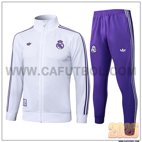 Chandal Chaquetas Futbol Real Madrid Blanco/Violeta 2025 2026 -02