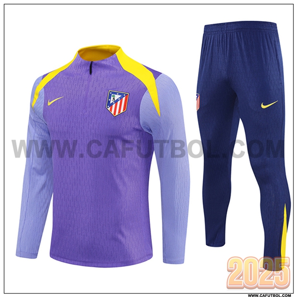 Chandal de Futbol Atletico Madrid Violeta/Amarillo 2025 2026