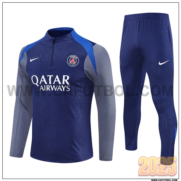 Chandal de Futbol PSG Azul/Gris 2025 2026