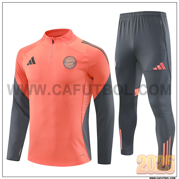 Chandal de Futbol Bayern Munich Naranja/Gris 2025 2026