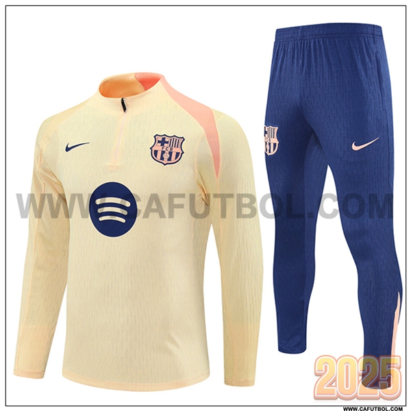 Chandal de Futbol FC Barcelona Beige/Rosa 2025 2026 -02