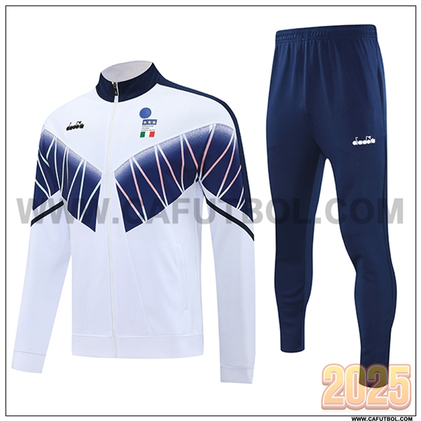 Chandal Chaquetas Futbol Italia Blanco/Azul 2025 2026