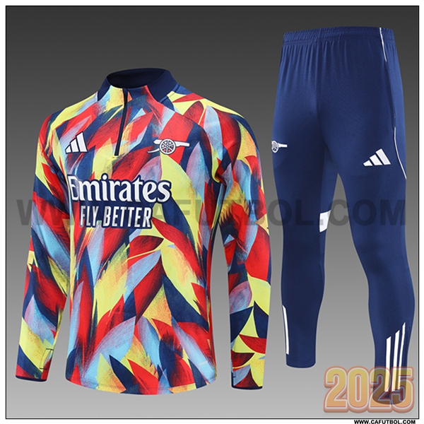 Chandal de Futbol Arsenal Ninos Amarillo/Rojo/Azul 2025 2026