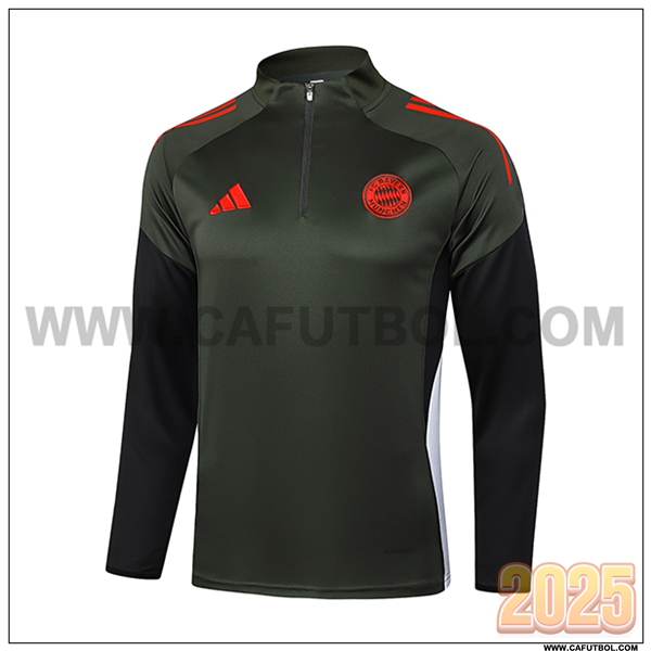 Sudadera Entrenamiento Bayern Munich Verde/Rojo 2025 2026