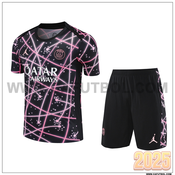 Camiseta Entrenamiento PSG Ninos Negro/Rosa 2025 2026
