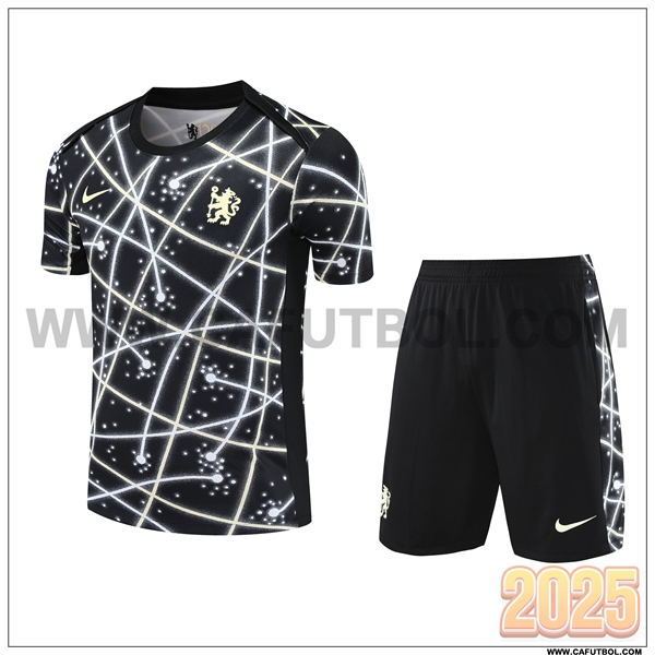 Camiseta Entrenamiento FC Chelsea Ninos Negro/Blanco 2025 2026
