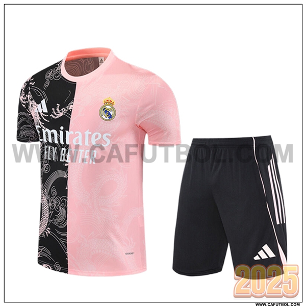 Camiseta Entrenamiento Real Madrid Ninos Negro/Rosa/Blanco 2025 2026