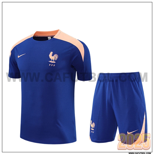 Camiseta Entrenamiento Francia Ninos Azul/Rosa 2025 2026