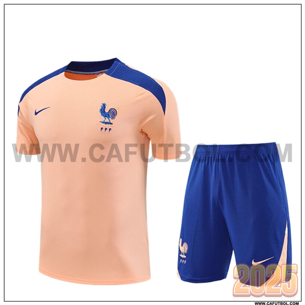 Camiseta Entrenamiento Francia Ninos Rosa/Azul 2025 2026
