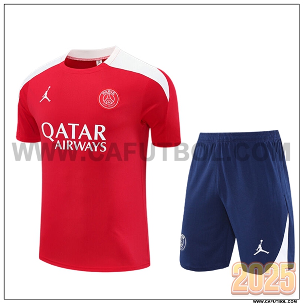 Camiseta Entrenamiento PSG Ninos Rojo/Blanco 2025 2026