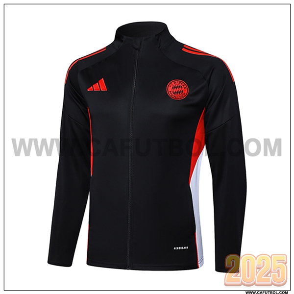 Chaquetas Futbol Bayern Munich Negro/Rojo/Blanco 2025 2026