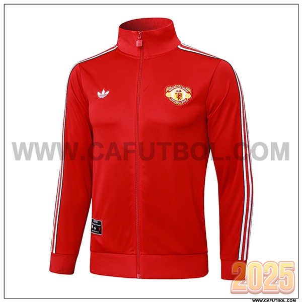 Chaquetas Futbol Manchester United Rojo/Blanco 2025 2026