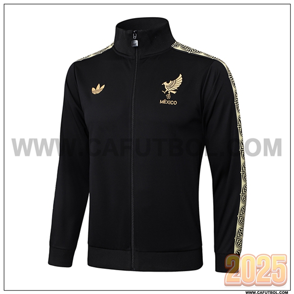 Chaquetas Futbol México Negro/Amarillo 2025 2026