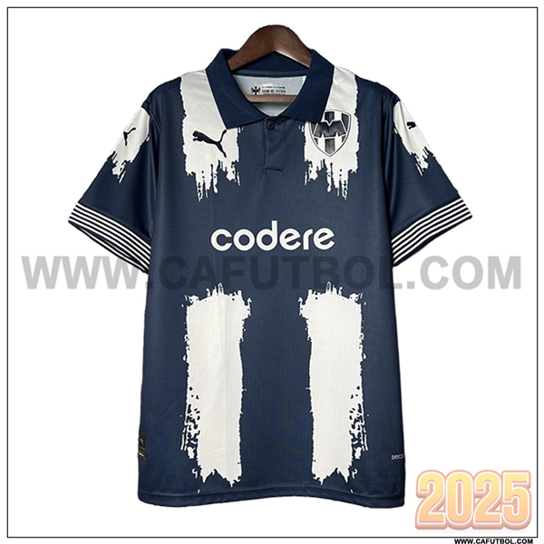 Camiseta Futbol Monterrey Club Negro/Gris Copa del Mundo 2025 2026