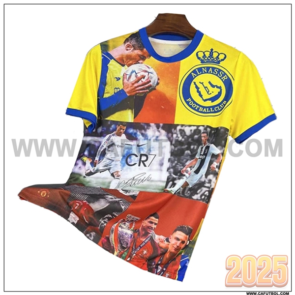 Camiseta Futbol Al-Nassr Ronaldo AMARILLO Edicion Conmemorativa 2025 2026