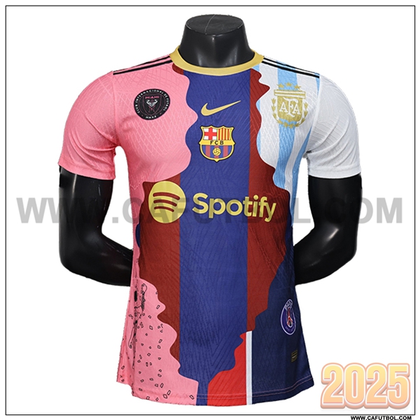 Camiseta Futbol FC Barcelone MESSI #10 Rojo/Azul Edicion Especial 2025 2026