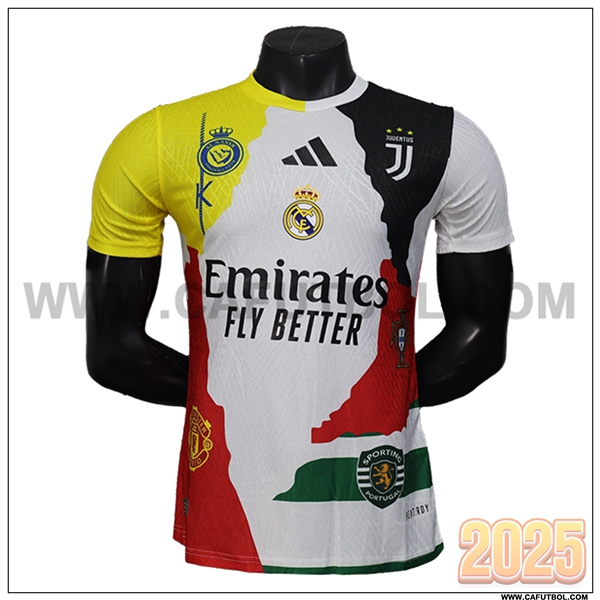 Camiseta Futbol Real Madrid RONALDO #7 Blanco Edicion Especial 2025 2026