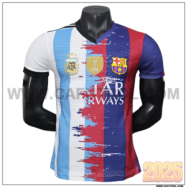 Camiseta Futbol FC Barcelone MESSI #10 Rojo/Azul/Blanco Edicion Especial 2025 2026